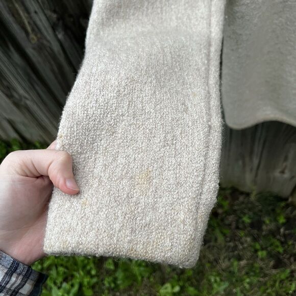 Vintage Sigi Scheiber Austrian Tyrol Wool Jacket Cardigan Khaki Metal Button - Picture 11 of 16